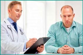 The patient at the doctor's reception